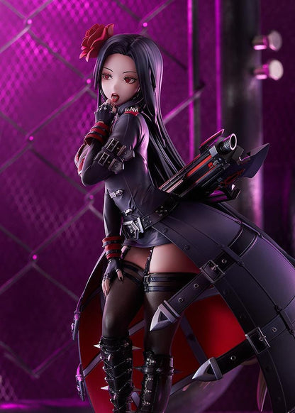 Goddess of Victory: NIKKE Maiden 1/7 Scale Figure in black and red outfit with rose accessory and weapon wings