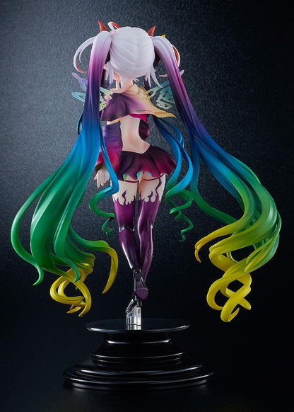 No Game No Life Black Shiro 1/7 Scale Figure with rainbow-gradient hair horn details and dark outfit