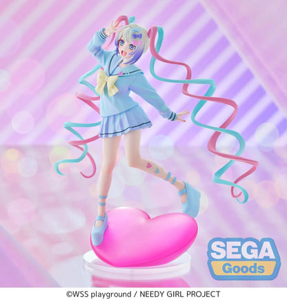 NEEDY GIRL OVERDOSE XStellar OMGkawaiiAngel Figure with pastel sailor outfit, pink and blue twin tails, and heart-shaped base