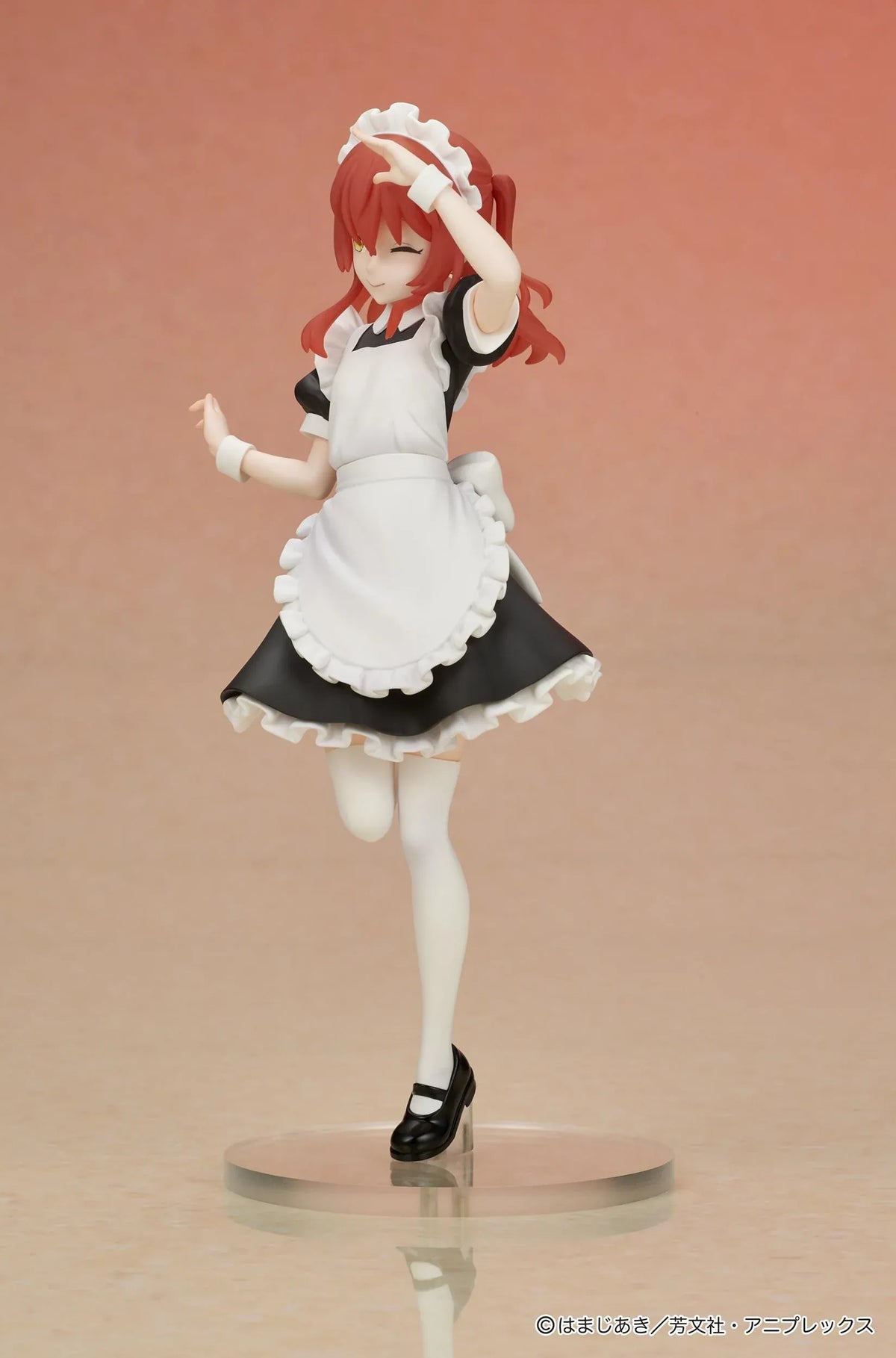 BOCCHI THE ROCK! DIGSTA Ikuyo Kita figure wearing a black-and-white maid outfit in a cheerful one-legged pose.