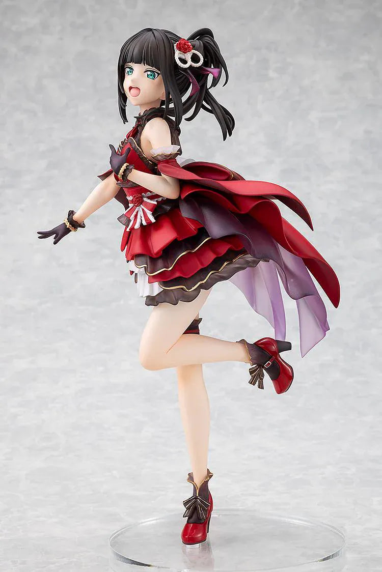 Love Live Sunshine Dia Kurosawa Love Live Days 5th Anniversary Ver. 1/7 Scale Figure featuring Dia in a red idol outfit with black and gold accents, ribbon details, and cheerful performance pose.