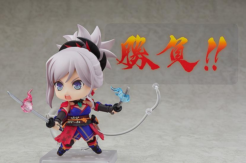 Fate Grand Order Nendoroid Saber Miyamoto Musashi reissue with dual swords and chibi design