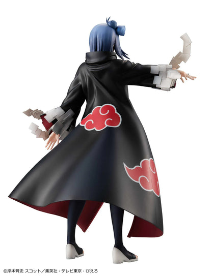Naruto Shippuden Gals Series Konan figure wearing an Akatsuki cloak with paper ninjutsu effects