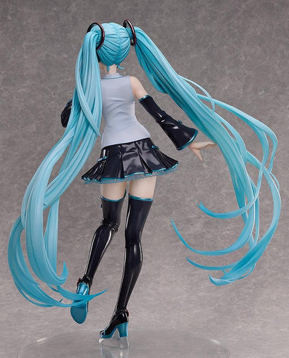 Hatsune Miku V4 CHINESE 1/3 Scale Figure featuring Miku with long teal twin tails, white and black outfit, teal accents, and an elegant display pose.