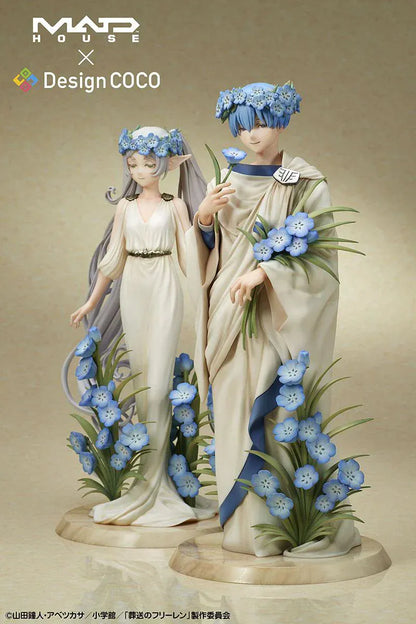 Frieren and Himmel Art Nouveau Style 1/7 Scale Figure Set Beyond Journey’s End MADHOUSE DesignCOCO anime figures with floral bases