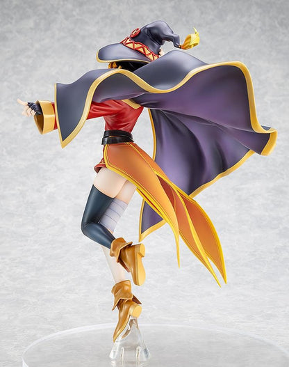 Haruhi Suzumiya KONOSUBA Megumin Collaboration Ver. 1/7 Scale Figure in red mage outfit with witch hat and flowing cape