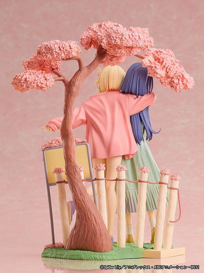 Chisato Nishikigi and Takina Inoue Spring Ver figure under cherry blossom tree with scenic base