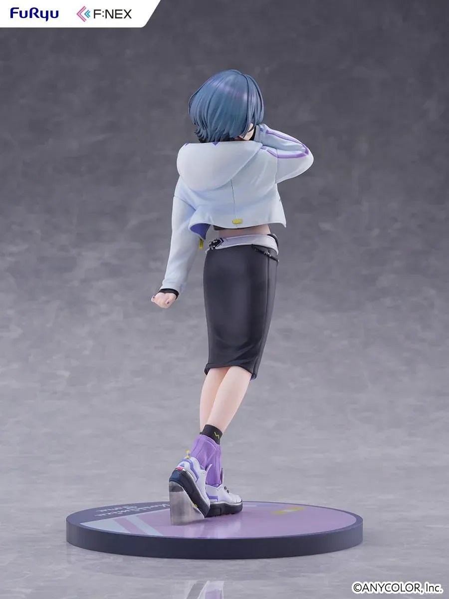 Nijisanji F:NEX Koshimizu Toru 1/7 scale figure wearing headphones and purple accented streetwear