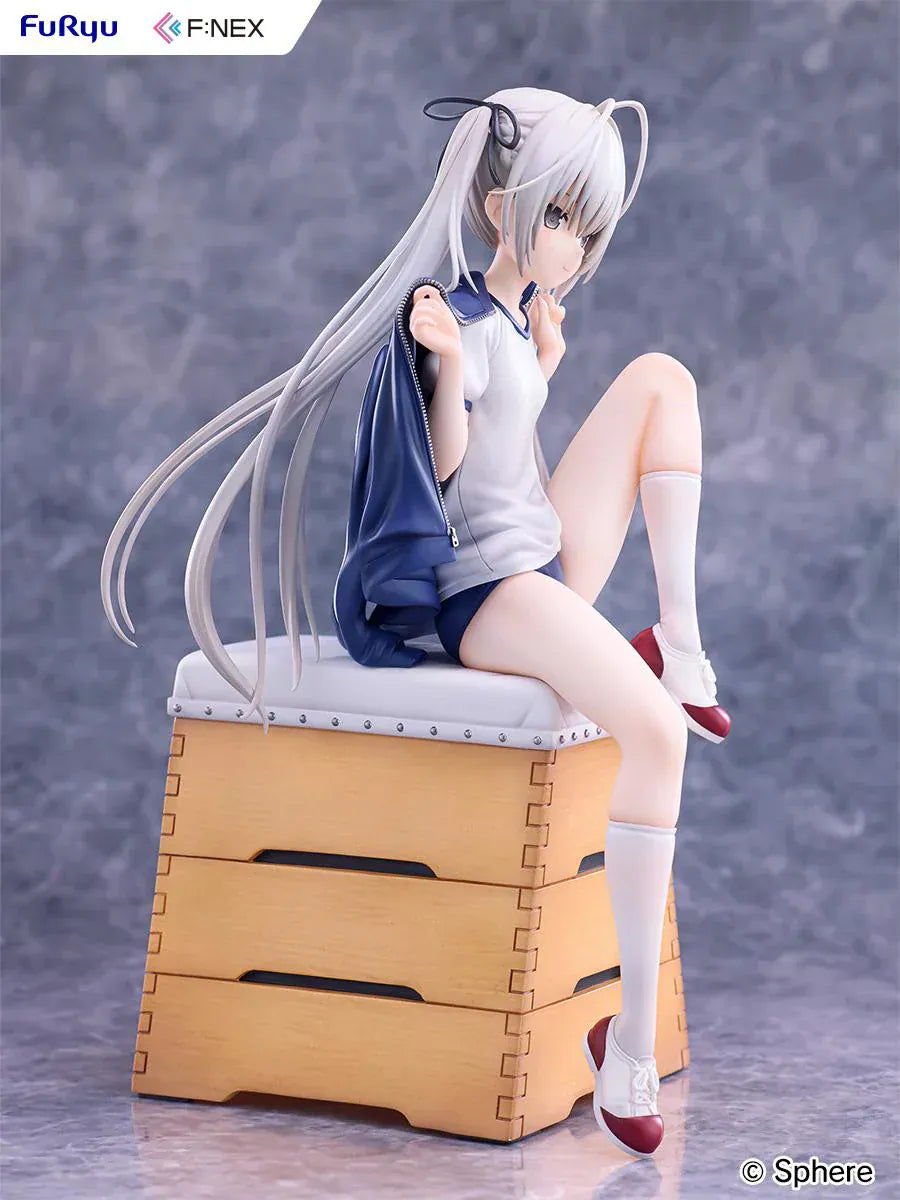 Yosuga no Sora Sora Kasugano Bloomers Ver 1/7 scale figure sitting on wooden vaulting box wearing gym uniform and bloomers.