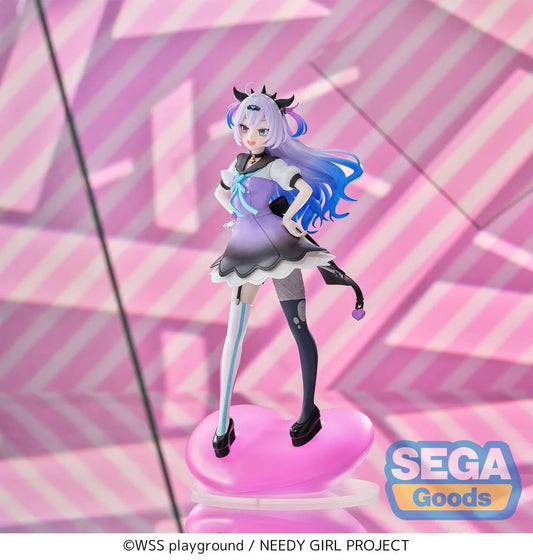Needy Girl Overdose XStellar Purple Lollipop anime figure on heart-shaped base