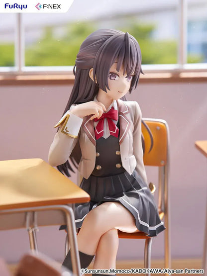 Alya Sometimes Hides Her Feelings in Russian Yuki Suou 1/7 scale figure sitting at a classroom desk in school uniform with crossed legs