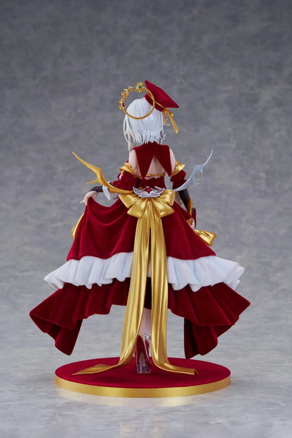 Alchemist Formal Dress Ver. 1/7 Scale Figure featuring a white-haired character in a red formal dress with gold accessories, ornate staff, cape, and red display base.