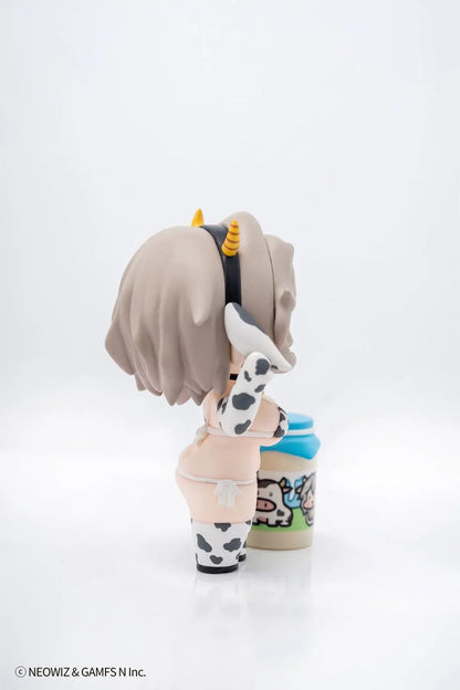Milky Bikini Teresse-chan x illustration by JAZZ JACK Non Scale Figure featuring Teresse-chan in a cow-print bikini with horn details, floppy ears, and milk can accessory.