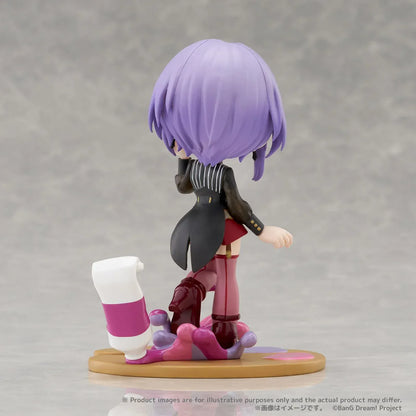 BanG Dream PalVerse Pale Ave Mujica Amoris chibi figure with lavender hair pink eyes gothic outfit and painter palette base