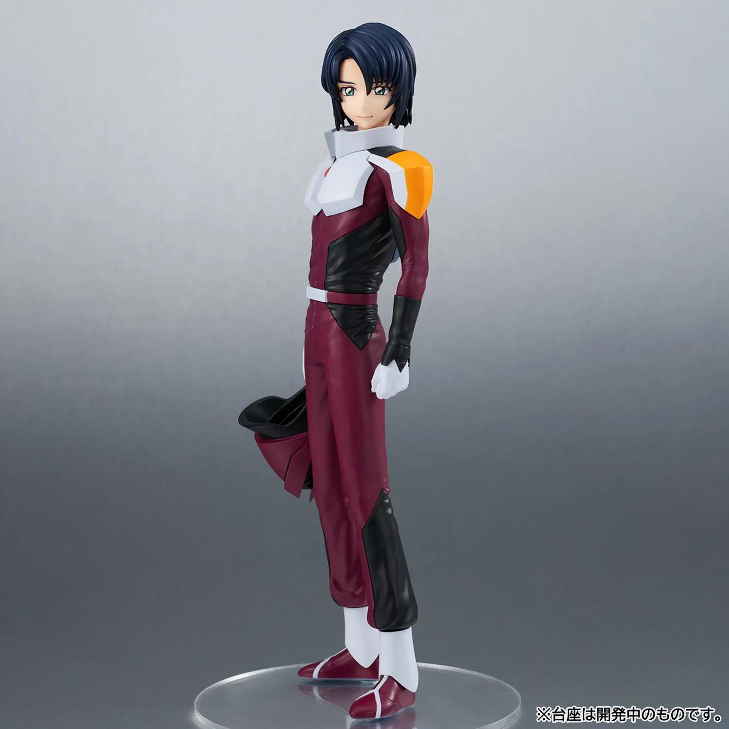 Mobile Suit Gundam SEED Freedom Lucrea Light Athrun Zala Pilot Suit Ver. Figure featuring Athrun with dark blue hair, pilot suit, white gloves, and standing display pose.