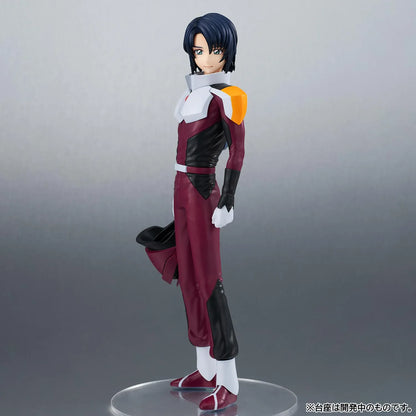 Mobile Suit Gundam SEED Freedom Lucrea Light Athrun Zala Pilot Suit Ver. Figure featuring Athrun with dark blue hair, pilot suit, white gloves, and standing display pose.