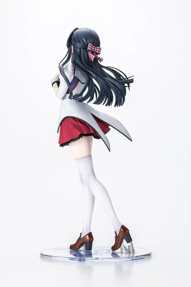 The Idolmaster Million Live Shizuka Mogami The Animation 1/8 scale figure wearing a white jacket, red skirt, and knee-high socks.
