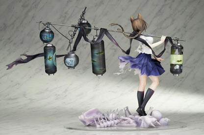 Bakemonogatari Tsubasa Hanekawa 1/7 Scale Figure featuring Tsubasa with cat ears, glasses, flowing hair, lantern display, and supernatural-themed base details.
