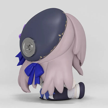 Honkai Star Rail Huggy Good Smile The Herta Figure seated in her signature outfit with purple hair accessories