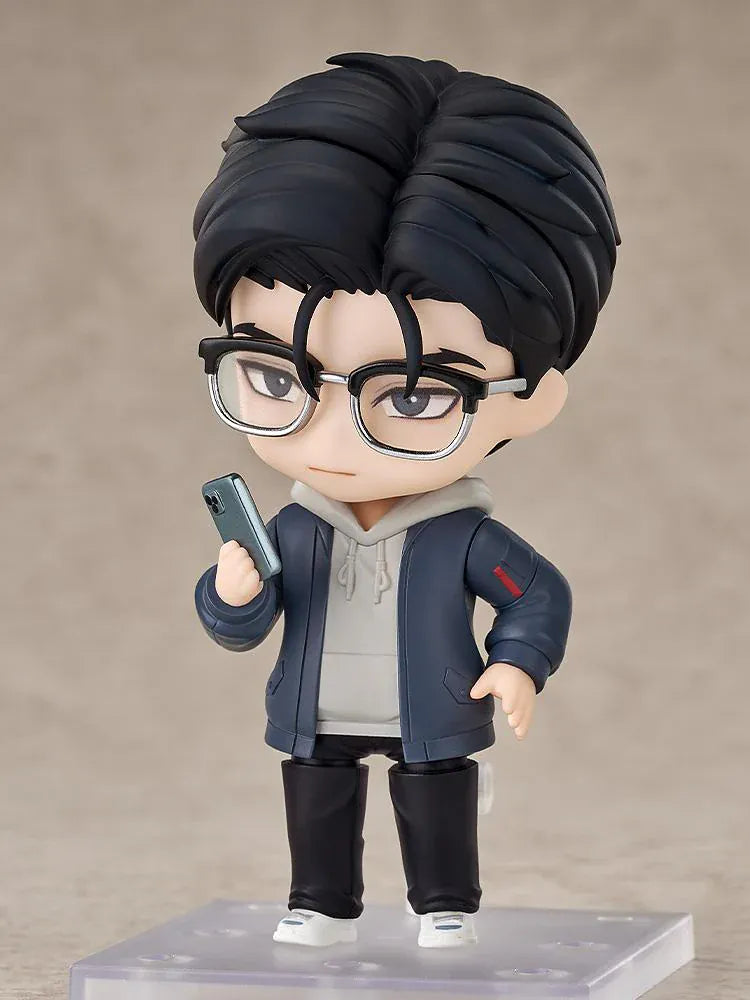Jinx Nendoroid Joo Jaekyung and Kim Dan Figures featuring both characters in chibi-style designs with casual outfits and character accessories.