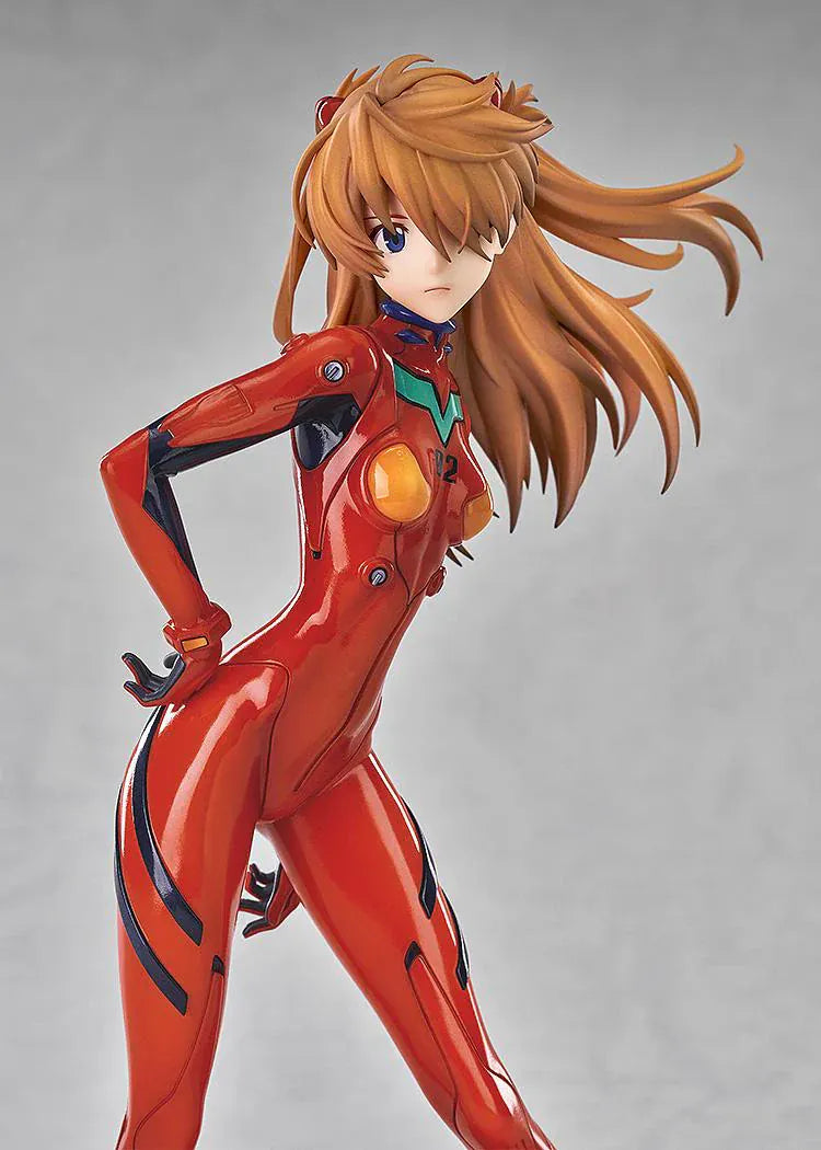 Rebuild of Evangelion Asuka Shikinami Langley 1/7 scale figure in red plugsuit standing on battle-style base