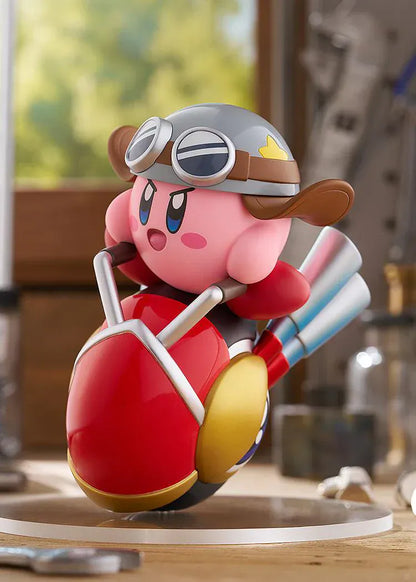 Kirby POP UP PARADE Wheelie Rider version figure Kirby wearing helmet and goggles riding Wheelie motorcycle form