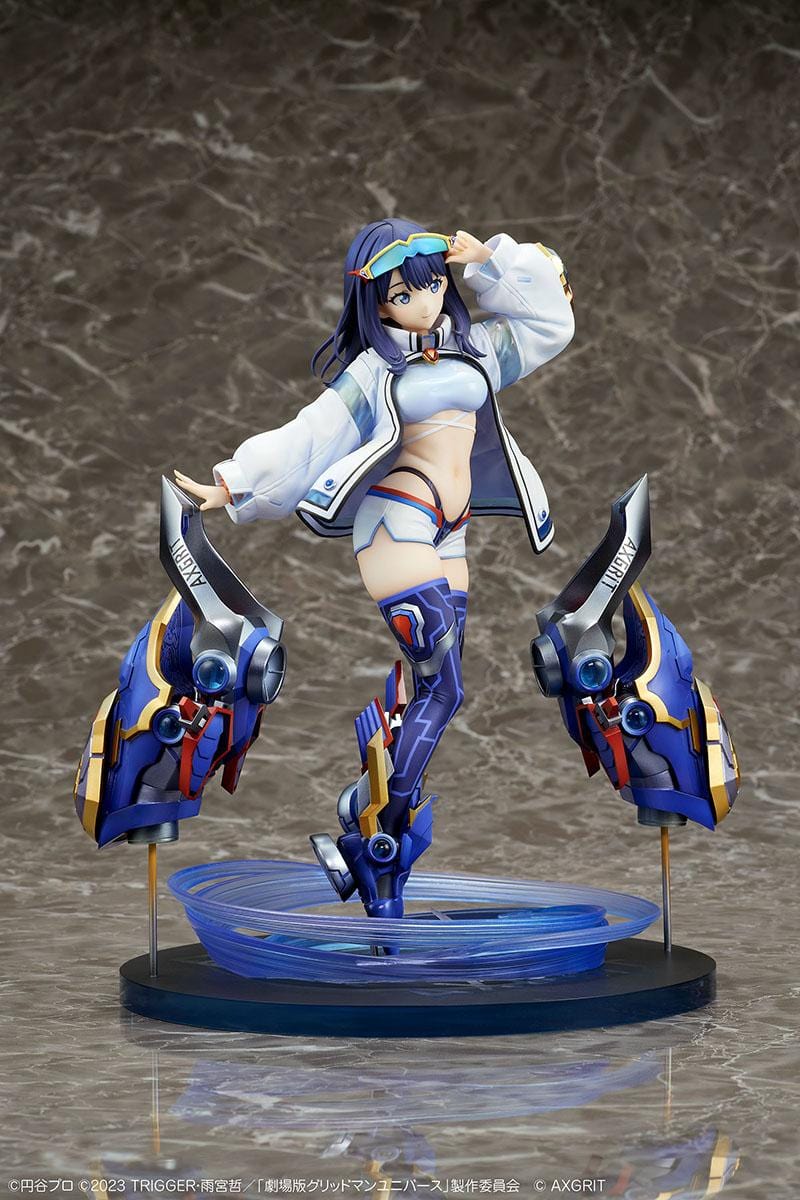 Gridman Universe Rikka Takarada AXGRIT Ver. 1/7 Scale Figure with futuristic armor and mechanical base