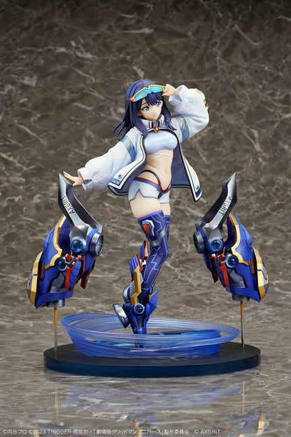Gridman Universe Rikka Takarada AXGRIT Ver. 1/7 Scale Figure with futuristic armor and mechanical base