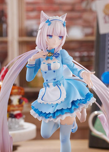 Nekopara Sekai Connect POP UP PARADE Vanilla Winter Clothes Ver L Size figure with blue dress and cat ears