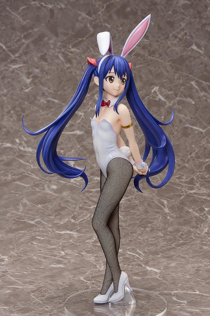 FAIRY TAIL Wendy Marvell Bunny Ver. 1/4 Scale Figure with blue hair white bunny outfit and tall bunny ears