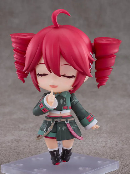 Kasane Teto VOICEPEAK Nendoroid figure with red twin drill hair holding device