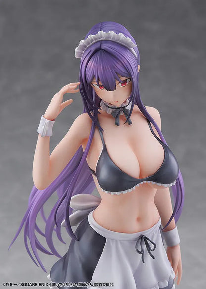 Please Put Them On, Takamine-san Takane Takamine 1/6 Scale Figure featuring Takane with long purple hair, red eyes, maid-inspired outfit, apron details, and elegant display pose.