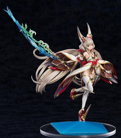 Xenoblade Chronicles 2 Nia 1/7 scale figure in her awakened form with an ornate outfit and detailed blue sword.