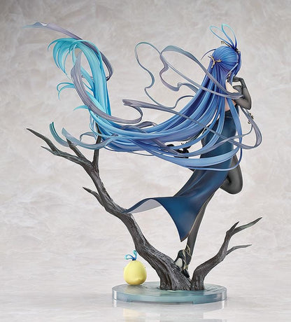 Azur Lane New Jersey Dancing in the Moonlight Ver. 1/7 Scale Figure with flowing blue hair black outfit and moonlit display base