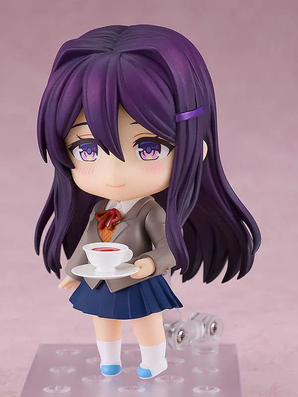 Yuri Nendoroid figure from Doki Doki Literature Club holding book chibi anime figure