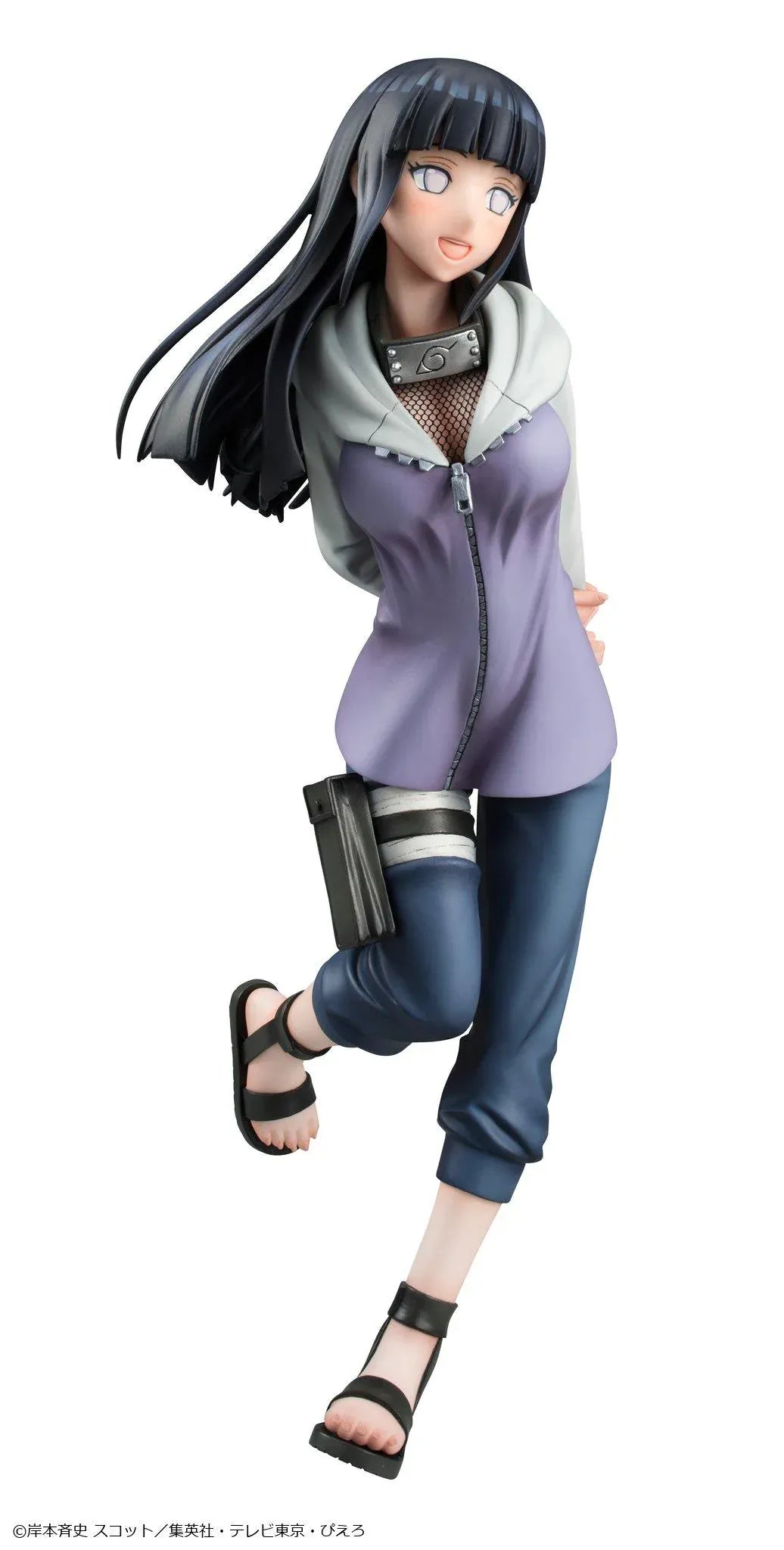 Naruto Shippuden Gals Series Hinata Hyuga figure wearing her lavender shinobi outfit in a graceful pose