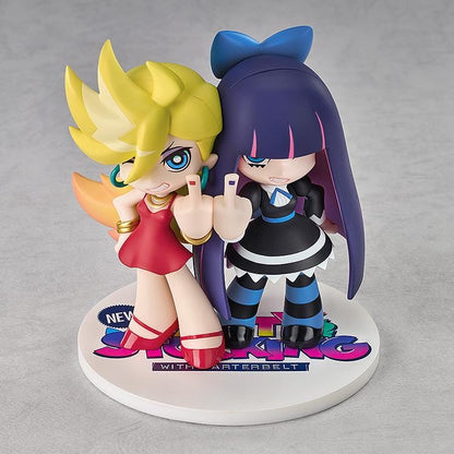 New Panty & Stocking with Garterbelt Mini Memory figure featuring chibi Panty and Stocking posing together on a colorful base.