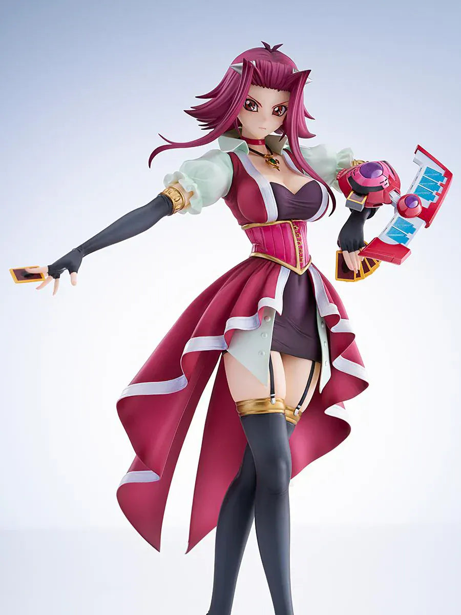 Yu-Gi-Oh! 5D’s Akiza Izinski 1/7 scale anime figure with Duel Disk and flowing costume details