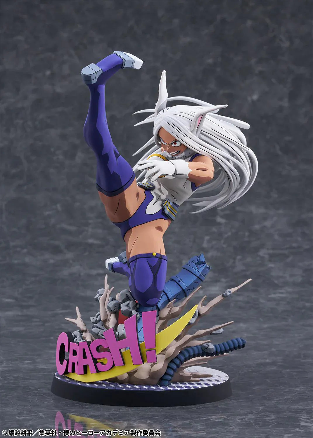 Mirko My Hero Academia 1/8 scale figure with dynamic kick pose and 2D shading effect