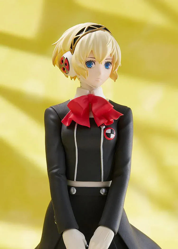Persona 3 Reload POP UP PARADE Aigis School Uniform Ver. Figure holding briefcase in Gekkoukan uniform with red ribbon