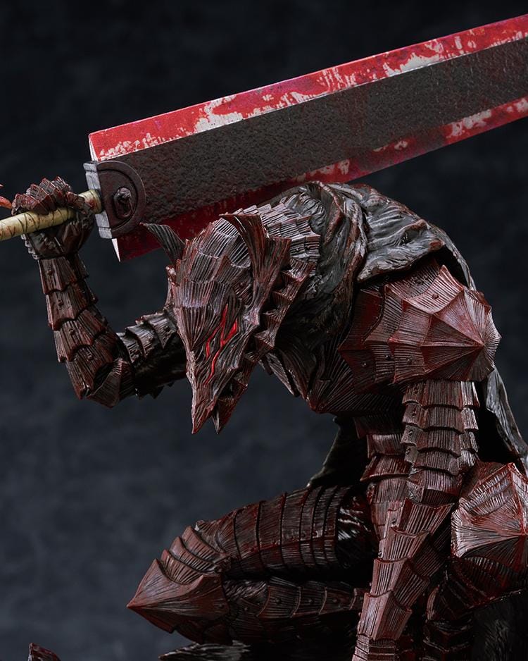 Berserk POP UP PARADE Guts Berserker Armor Bloody Paint Ver. L Size figure wielding the Dragon Slayer sword