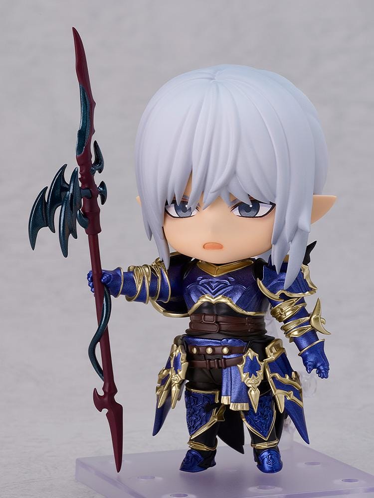 Final Fantasy XIV Nendoroid Estinien figure wearing dragoon armor and holding his signature lance