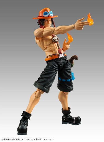 One Piece Variable Action Heroes Portgas D. Ace articulated action figure wearing his orange hat and black shorts