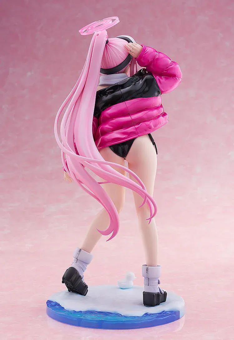 Blue Archive Eimi swimsuit 1/7 scale figure with pink jacket black bikini and long pink hair