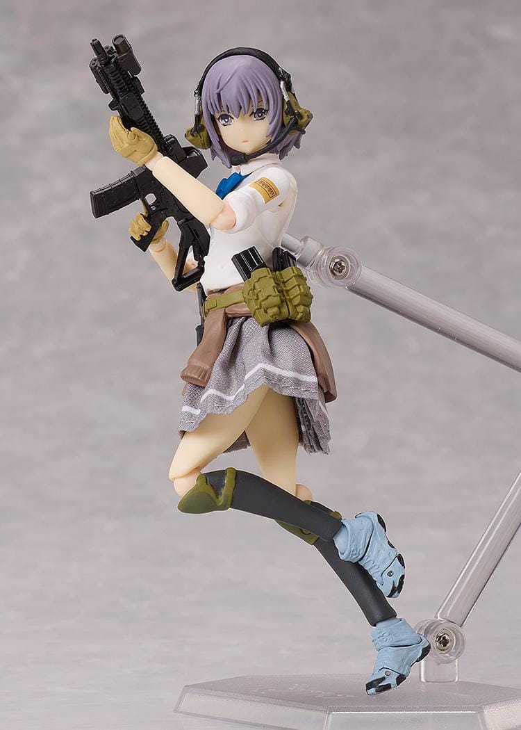 Little Armory figma Miyo Asato Summer Uniform ver. 1.5 Figure wearing a white school uniform with tactical gear and weapon accessories
