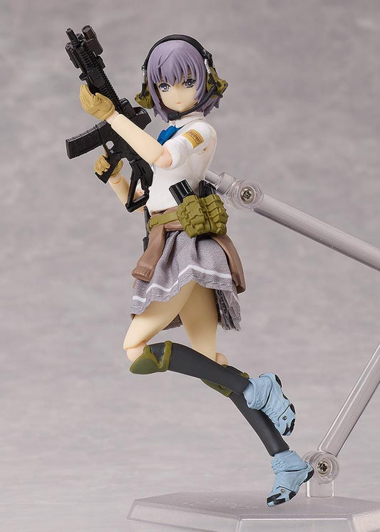 Little Armory figma Miyo Asato Summer Uniform ver. 1.5 Figure wearing a white school uniform with tactical gear and weapon accessories