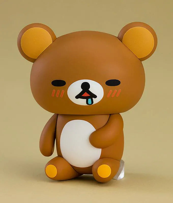 Rilakkuma Nendoroid Rilakkuma Figure Rerelease with classic brown bear design, white belly, and Kiiroitori companion