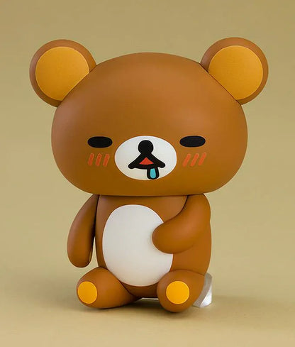 Rilakkuma Nendoroid Rilakkuma Figure Rerelease with classic brown bear design, white belly, and Kiiroitori companion