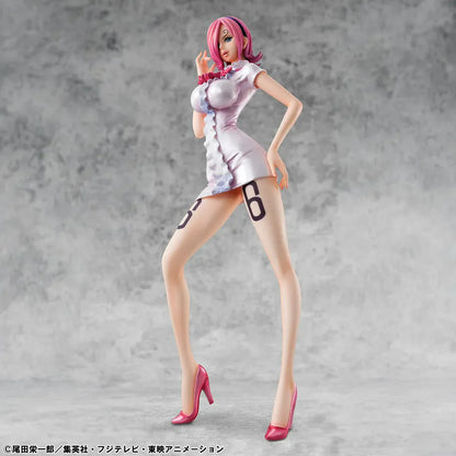 One Piece Portrait of Pirates Vinsmoke Reiju Limited Edition rerun figure wearing white dress with pink heels