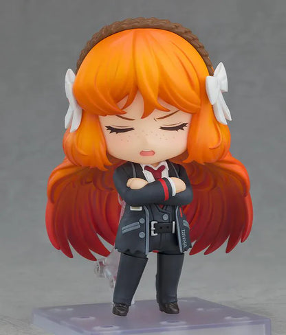 Limbus Company Ishmael Nendoroid figure with orange hair, combat uniform, weapon, and shield accessories